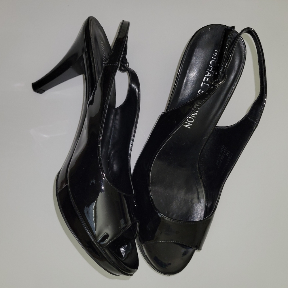EXCELLENT CONDITION! MICHAEL SHANNON OPEN-TOE HEEL